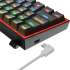 Клавиатура Redragon Fizz Pro,  USB, Bluetooth/Радиоканал, черный + красный [70666]